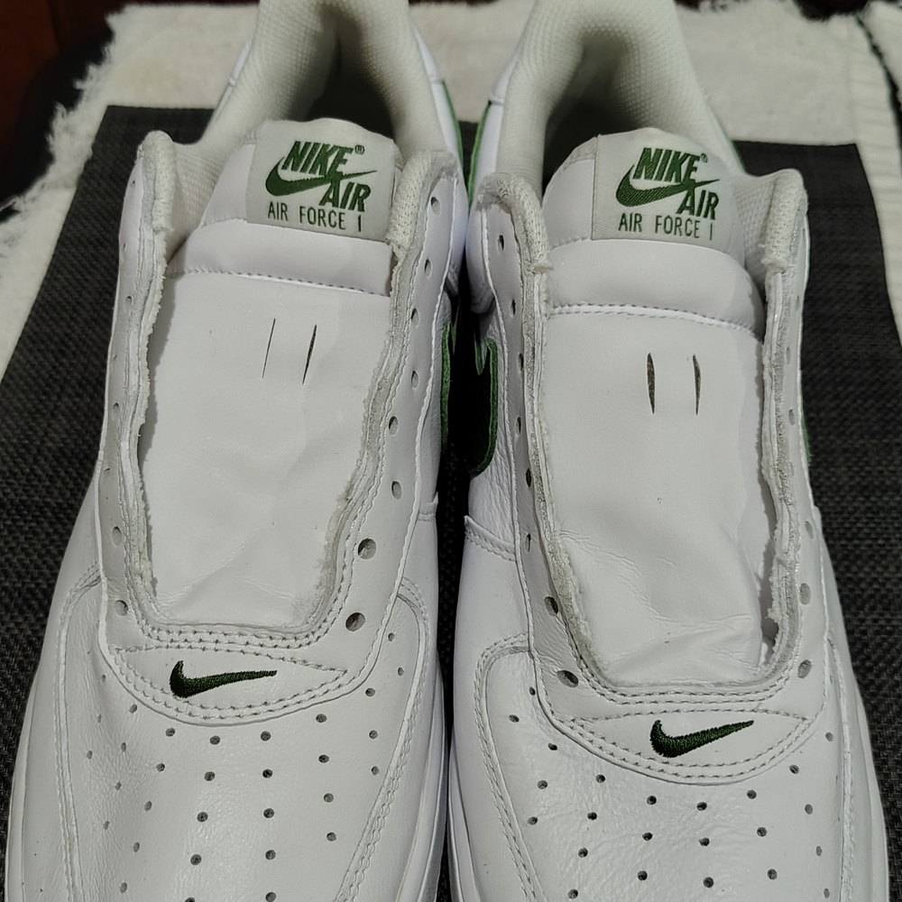 Nike Air Force 1 Men's White and Green Shoes